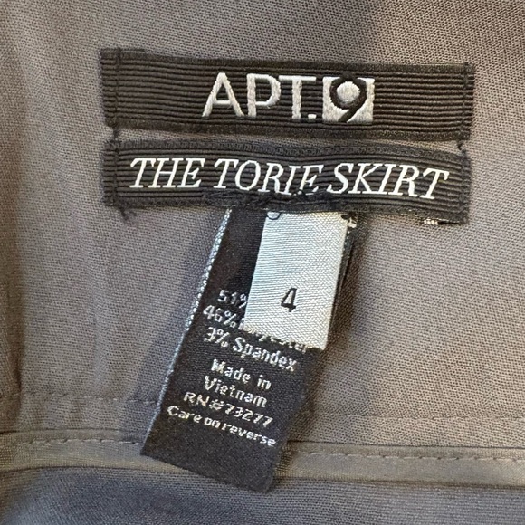 Apt. 9 The Torie Classic Charcoal Black Pencil Skirt 4 - Picture 2 of 7